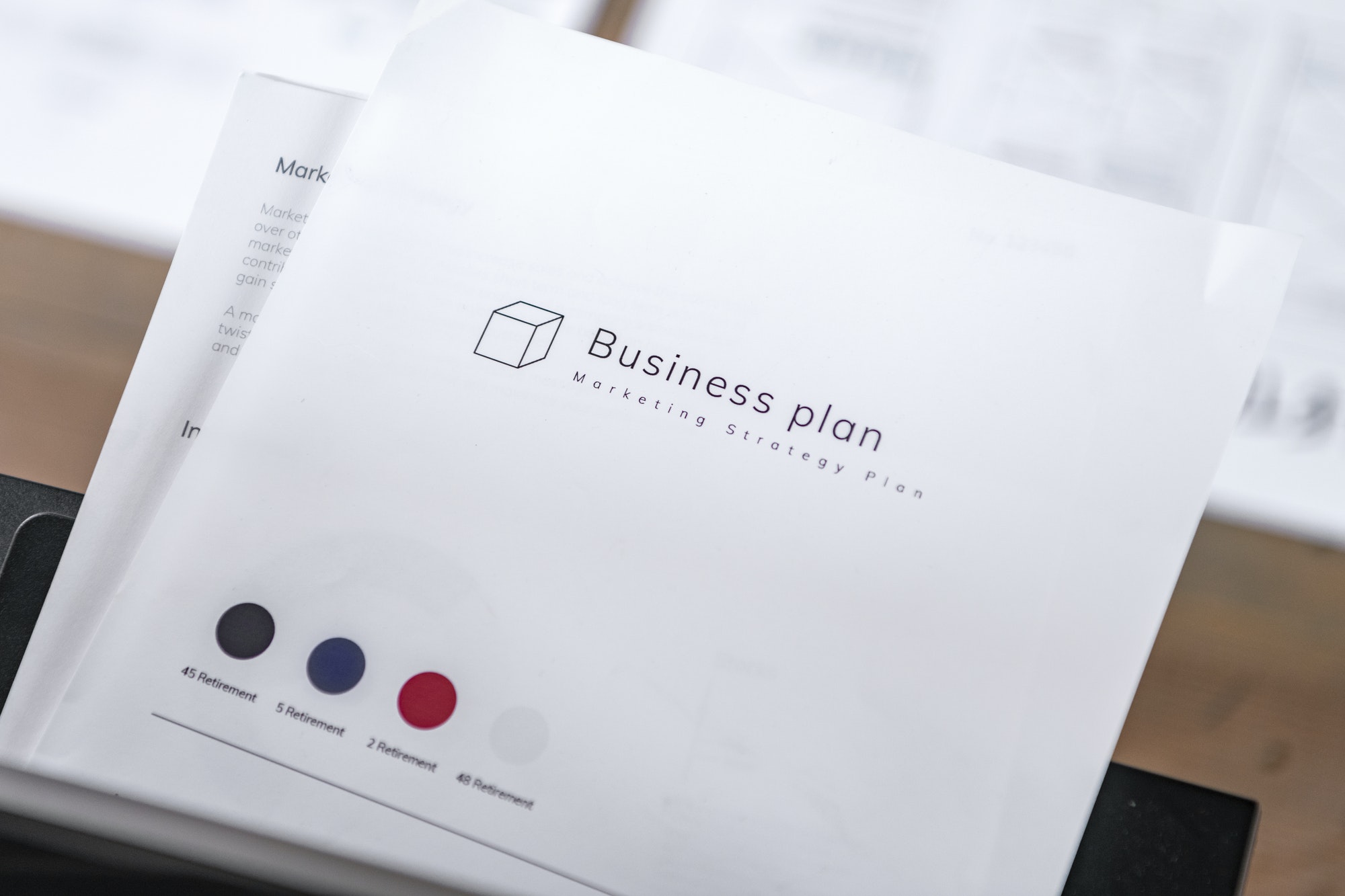 Printed business plan
